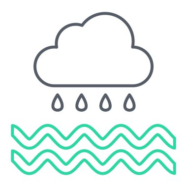 yağmur bulutları simge vektör illüstrasyon tasarımı