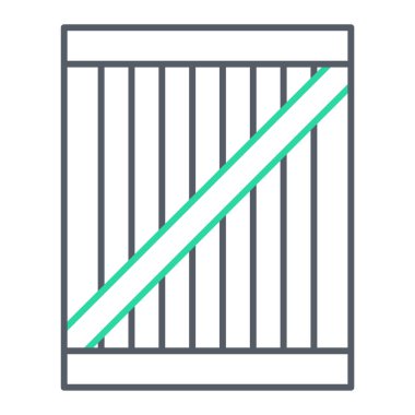 Çit simgesi. Web için hapishane vektör sembolünün özet çizimi