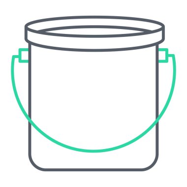 kova simgesinin vektör illüstrasyonu