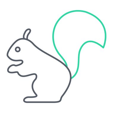 şirin hayvan simgesi, vektör illüstrasyonu