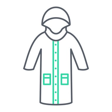 İnsan ve giysi ikonunun vektör çizimi. Giysiler, gömlek, ceket, pantolon vs. için uygun.