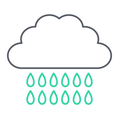 yağmur bulutları simge vektör illüstrasyon tasarımı