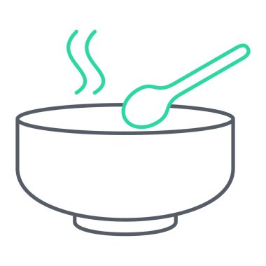 çorba simgesi vektör illüstrasyonu
