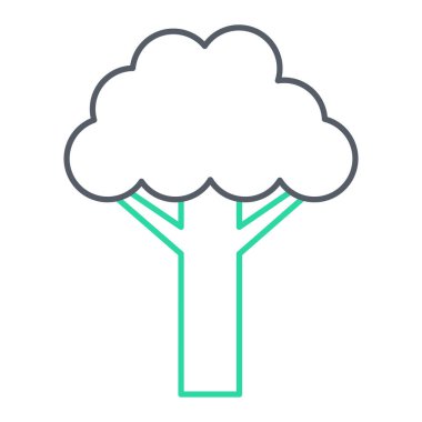 Brokoli. Web simgesi basit illüstrasyon