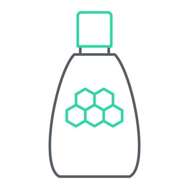Bir şişe mineral sıvı ikonun vektör illüstrasyonu.