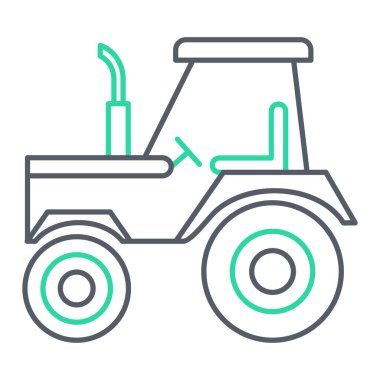 Traktör ikon vektör illüstrasyonu