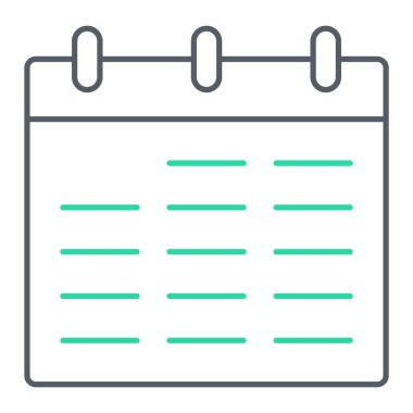 Takvim simgesi vektör illüstrasyonu