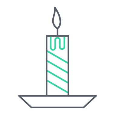 Mum simgesi. Web için mum vektör simgelerinin özet çizimi