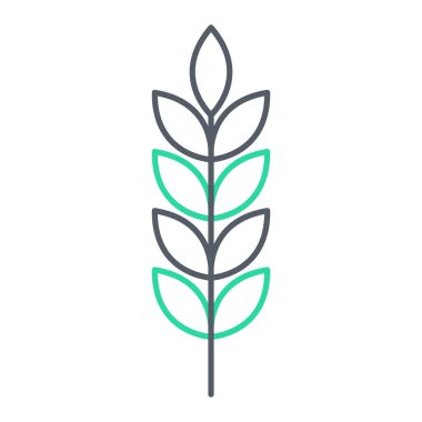 Buğday bitkisi ikonu vektör çizimi tasarımı