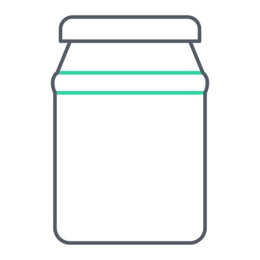 Reçel ikonu kavanozu. Web için mason kavanozları vektör simgelerinin özet çizimi