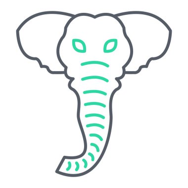 Fil yassı simgesi, vektör, illüstrasyon