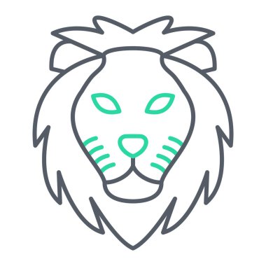 Aslan başı logo vektör illüstrasyon tasarımı