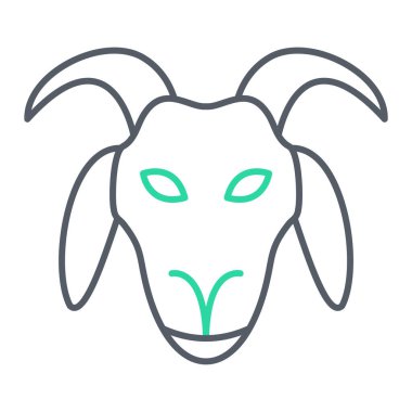 Boynuzlu boğanın çizgi simgesi