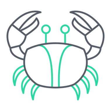 Yengeç simgesi vektör illüstrasyonu