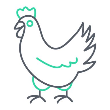 xhicken simgesinin vektör illüstrasyonu