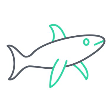 balık simgesi vektör illüstrasyonu