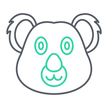 emoji için çizgi simgesi, vektör illüstrasyonu