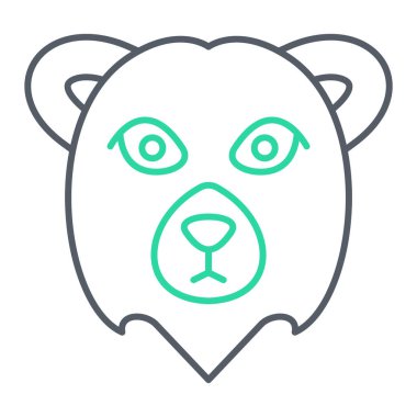 Panda surat ikon vektörü. İnce çizgi işareti. izole edilmiş sınır sembolü çizimi