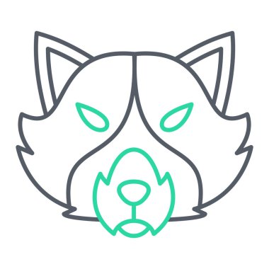 Kedi yüz simgesinin vektör illüstrasyonu