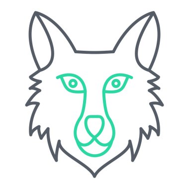 Kurt başı, vektör illüstrasyonu