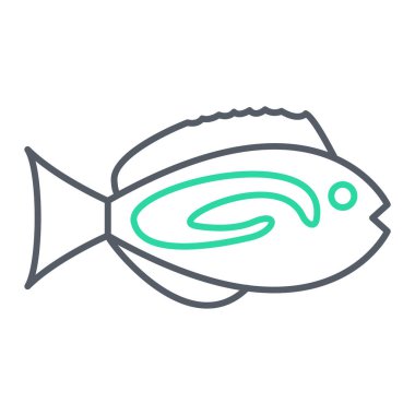 balık simgesi vektör illüstrasyonu