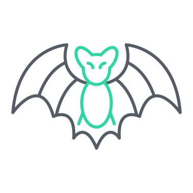 Cadılar Bayramı çizgisi simgesi. Ana hatlı vektör çizimi. Basit bir resim. Beyaz arkaplanda izole edilmiş sınır