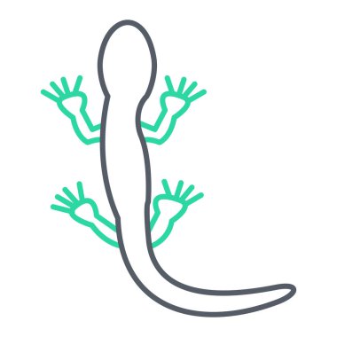 Kertenkelenin el çizimi vektör çizimi