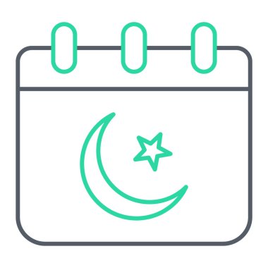 Ay ikonu vektör illüstrasyonu