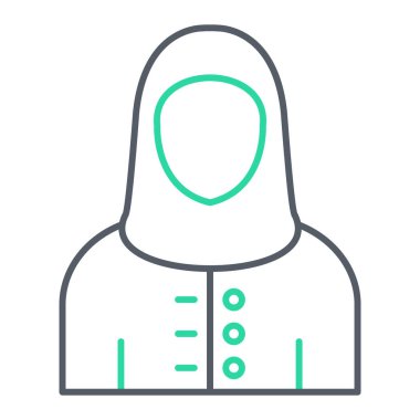 tesettür simgesi vektör çizimi