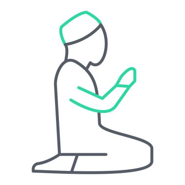 Dua satırı simgesi, konsept illüstrasyon, taslak sembol, vektör işareti, doğrusal semboller.