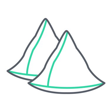 çizgi dağları simge vektör çizimi tasarımı