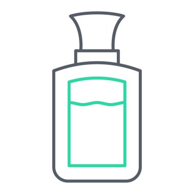 Parfüm şişesi ikonu. Web için losyon vektör simgelerinin özet çizimi