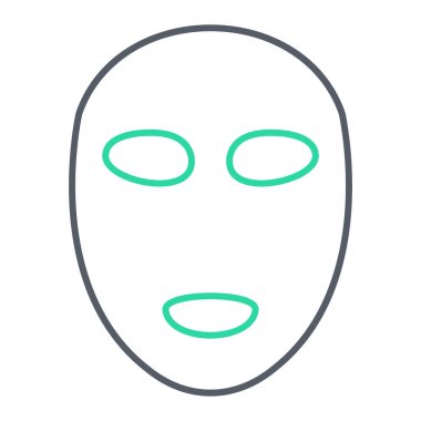 maske simgesi. Web için yüz vektör simgelerinin özet çizimi