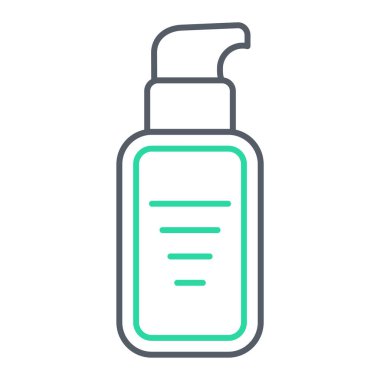 sabun ikonu vektörü. Taslak şişe işareti. izole edilmiş sınır sembolü çizimi