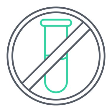 Test tübü simgesinin vektör illüstrasyonu