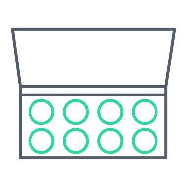 Makyaj fırça simge vektör çizim