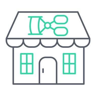 dükkan simgesi vektör illüstrasyonu