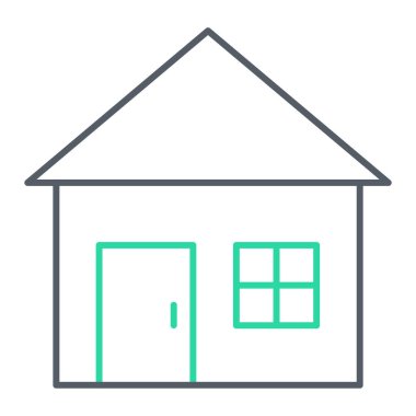 Ev. Web simgesi basit illüstrasyon