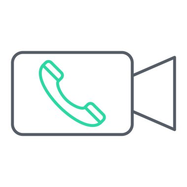 Web ve mobil uygulama tasarımınız için beyaz arkaplanda izole edilmiş telefon simgesi vektörü, mikrofon logosu kavramı