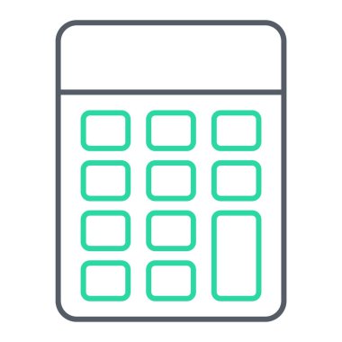 Hesap makinesi simgesi. Ticari finans aygıtı vektörünün basit gösterimi.