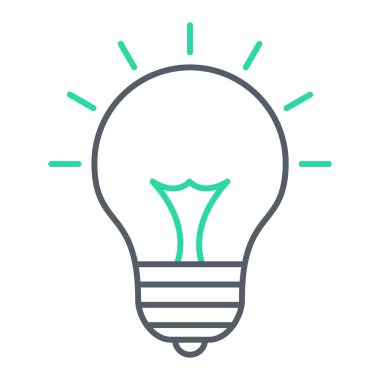 Beyaz arkaplanda ampul simgesi