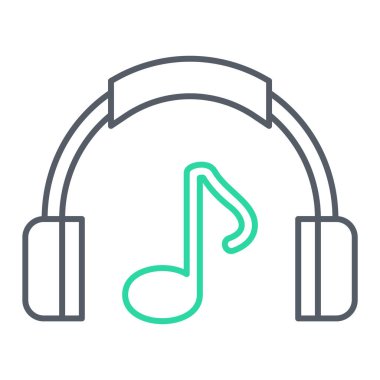 müzik simgesi çizgi çizimi