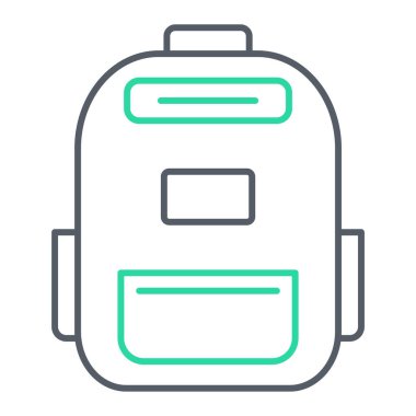 sırt çantası simgesi vektör illüstrasyonu