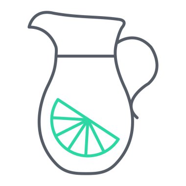 limon suyu ikonu. Web için meyve vektör simgelerinin özet çizimi