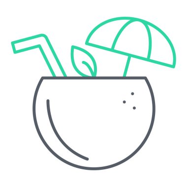 limon vektörü ince çizgi simgesi