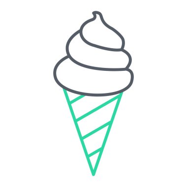 dondurma ikonu vektör illüstrasyonu