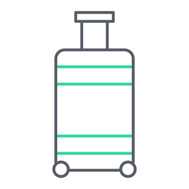 bagaj çantası ikon vektör illüstrasyon tasarımı