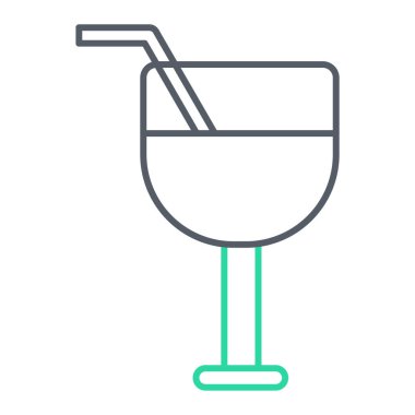 Kokteyl ikonu. Web için bira vektör simgelerinin özet çizimi