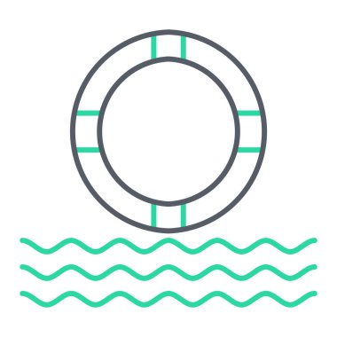 yüzme havuzu ikonu vektör illüstrasyonu