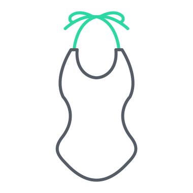 bebek ikonu. Web için yeni doğan önlük vektör simgelerinin özet çizimi